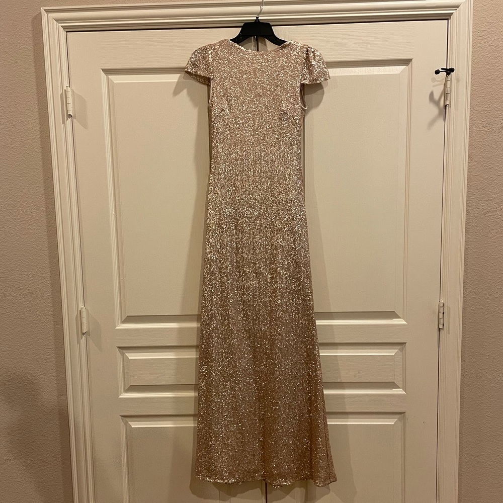 Gold sequin dress